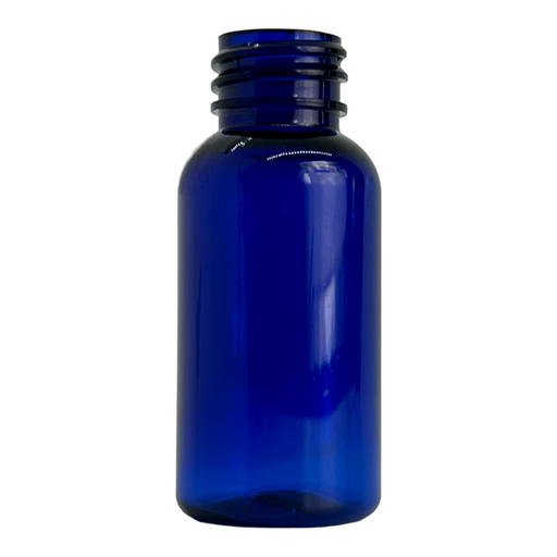 Bottle, Cobalt Blue PET Boston Round 1oz / 30ml