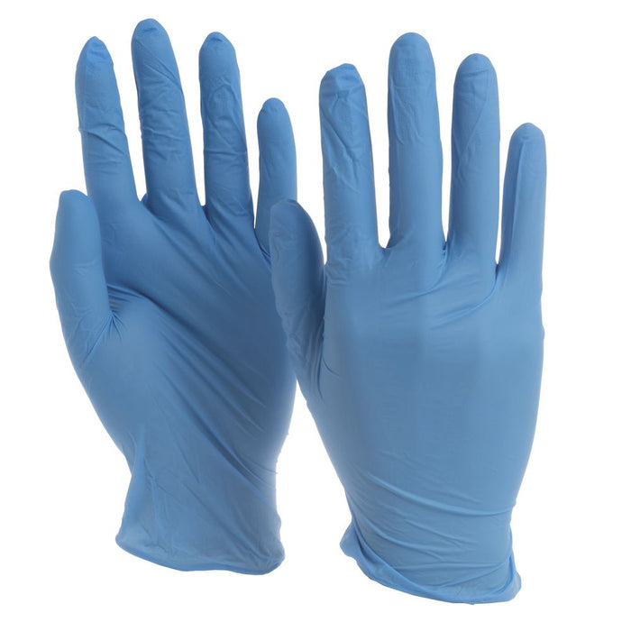 Gloves, Blue Nitrile Powder-Free, (S - XL) (Non-Sterile)