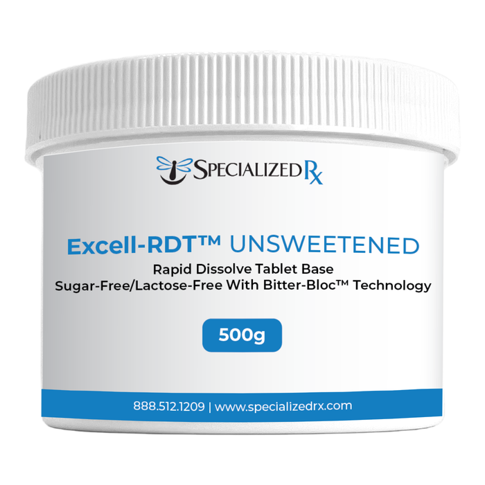 Excell-RDT™ UNSWEETENED (*No Sweetener*) Rapid Dissolve Tablet Base