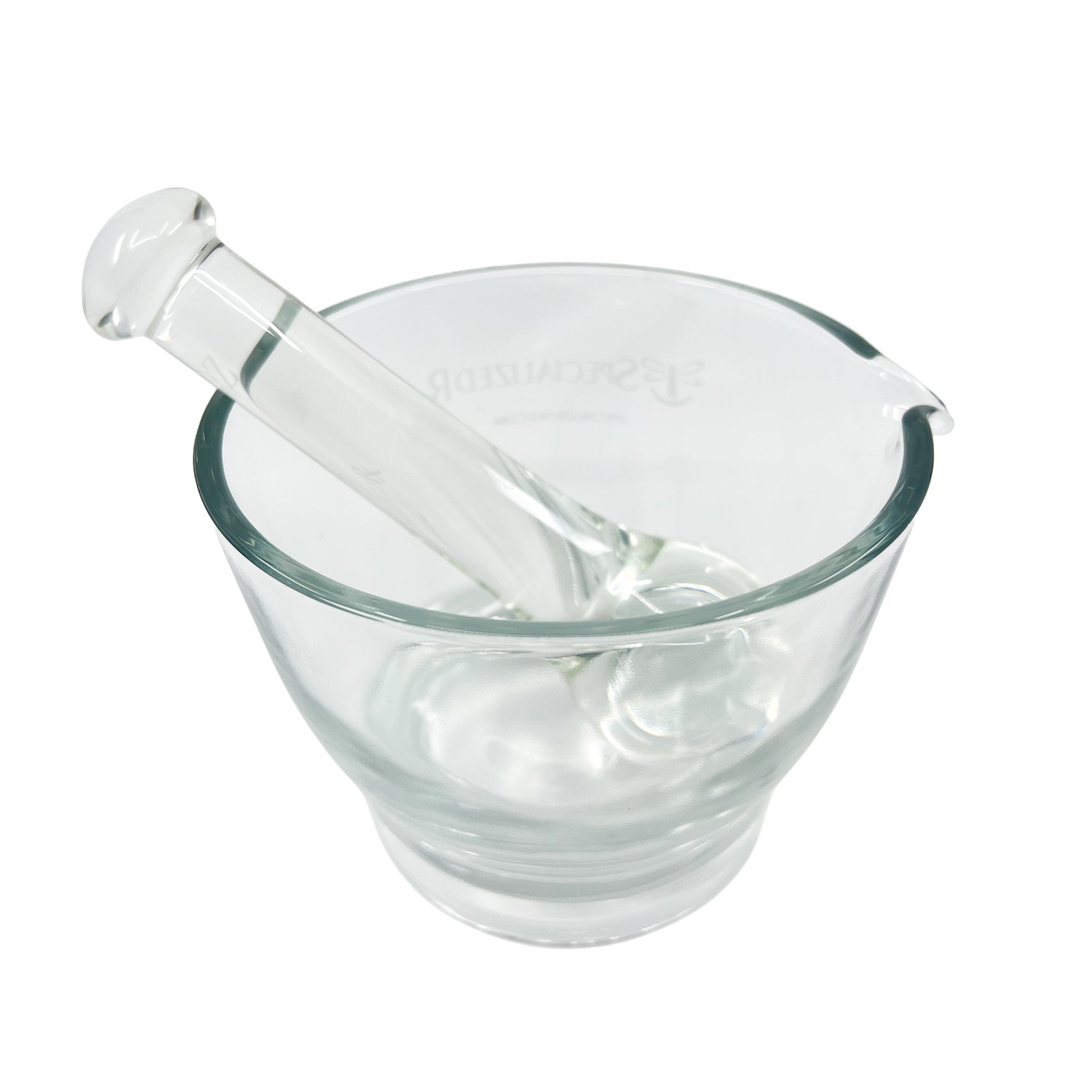 Mortar & Pestle Set (Clear Flint Glass)