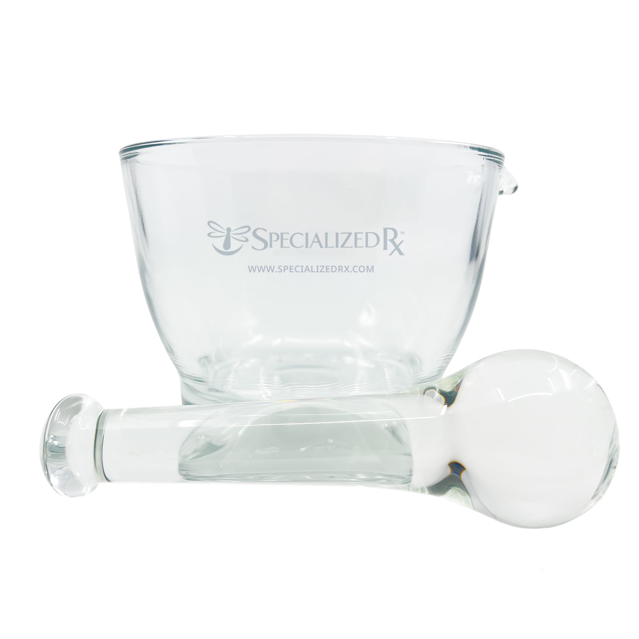 Mortar & Pestle Set (Clear Flint Glass)