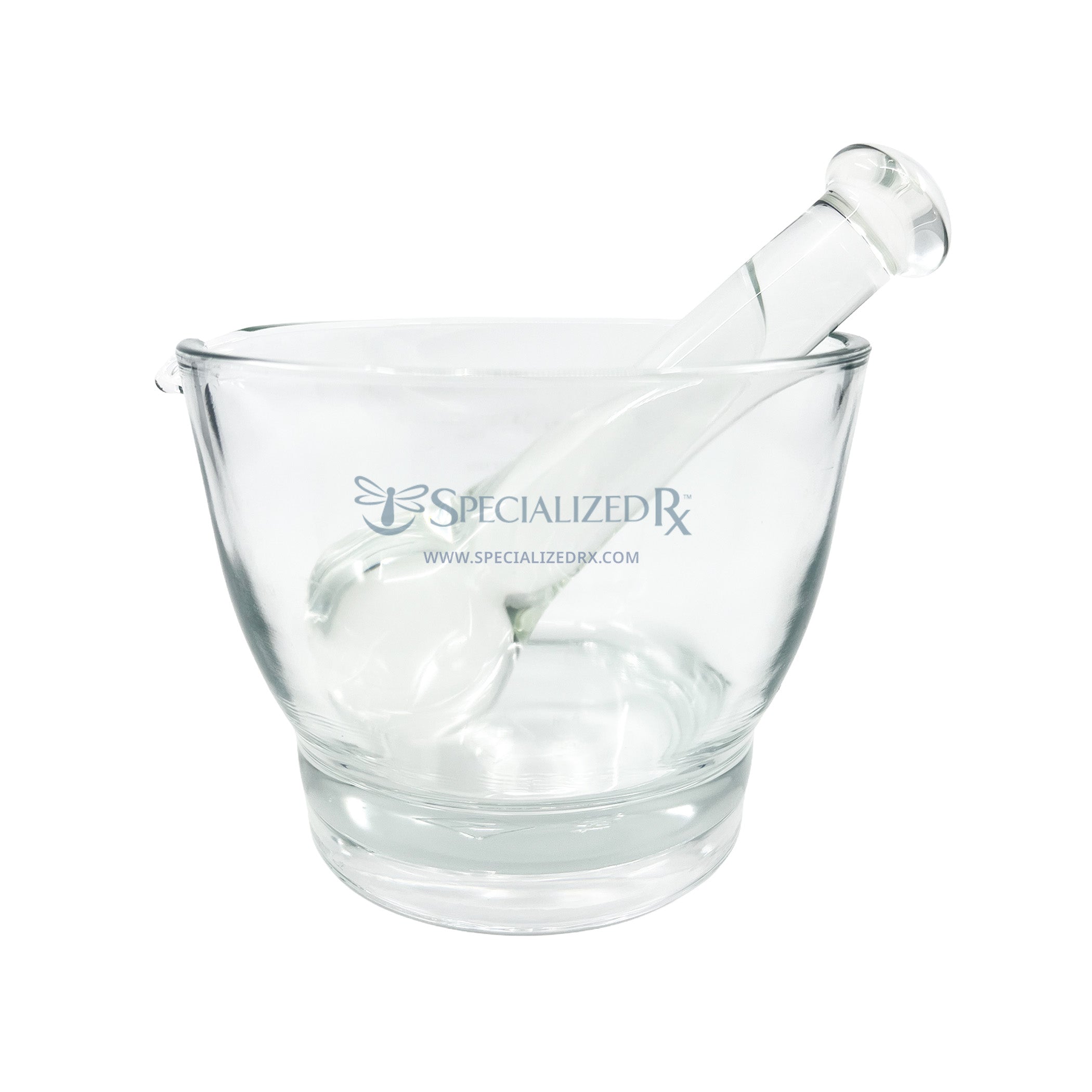 Mortar & Pestle Set (Clear Flint Glass)