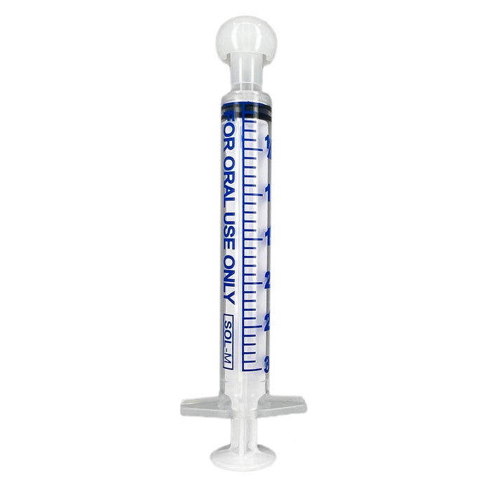Syringes, Oral Dispensing (Clear w/ White Tip Caps, 3 mL)