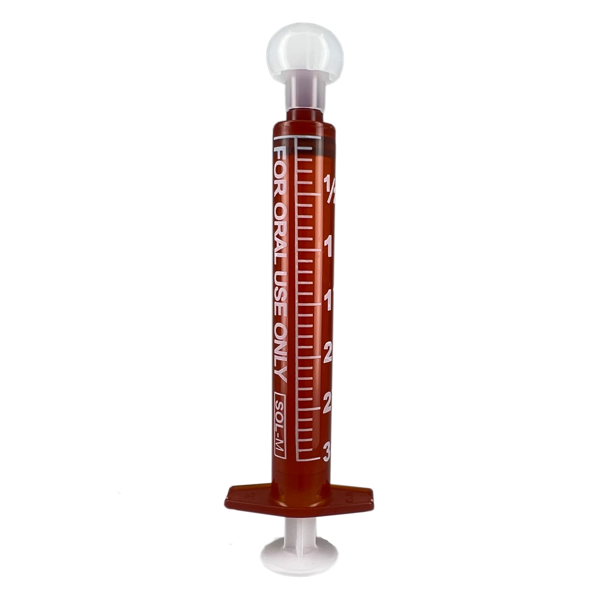 Syringes, Oral Dispensing (Amber w/ White Tip Caps, 3 mL)