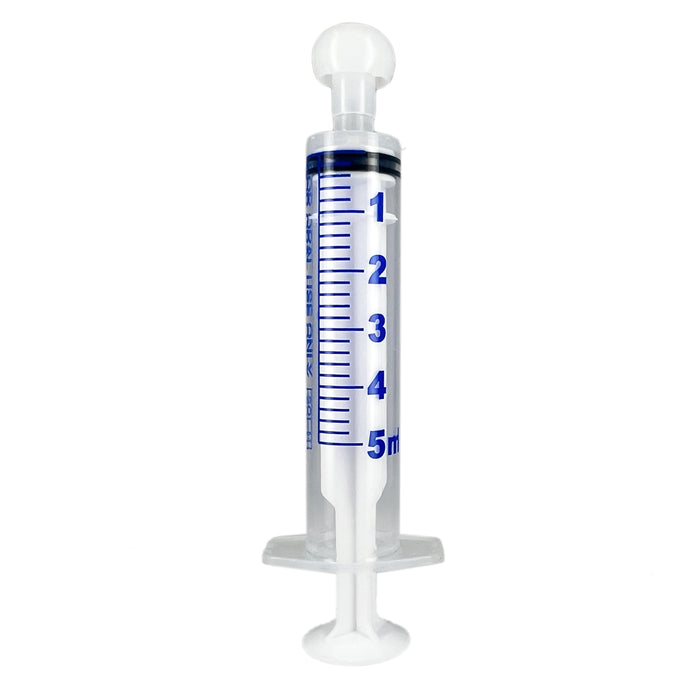 Syringes, Oral Dispensing (Clear w/ White Tip Caps, 5 mL)