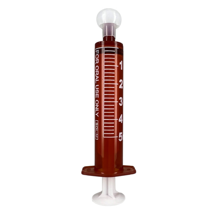 Syringes, Oral Dispensing (Amber w/ White Tip Caps, 5 mL)