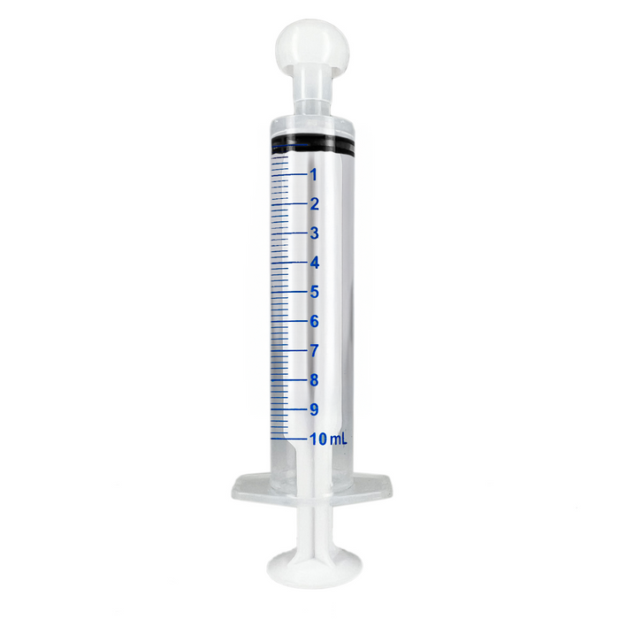 Syringes, Oral Dispensing (Clear w/ White Tip Caps, 10 mL)