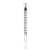 Syringes, Luer Lock, Sterile (Clear, 1 mL)