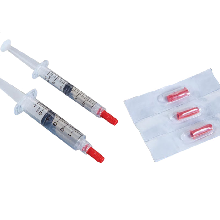 Luer Lock Syringe Tip Caps, Red (Sterile)