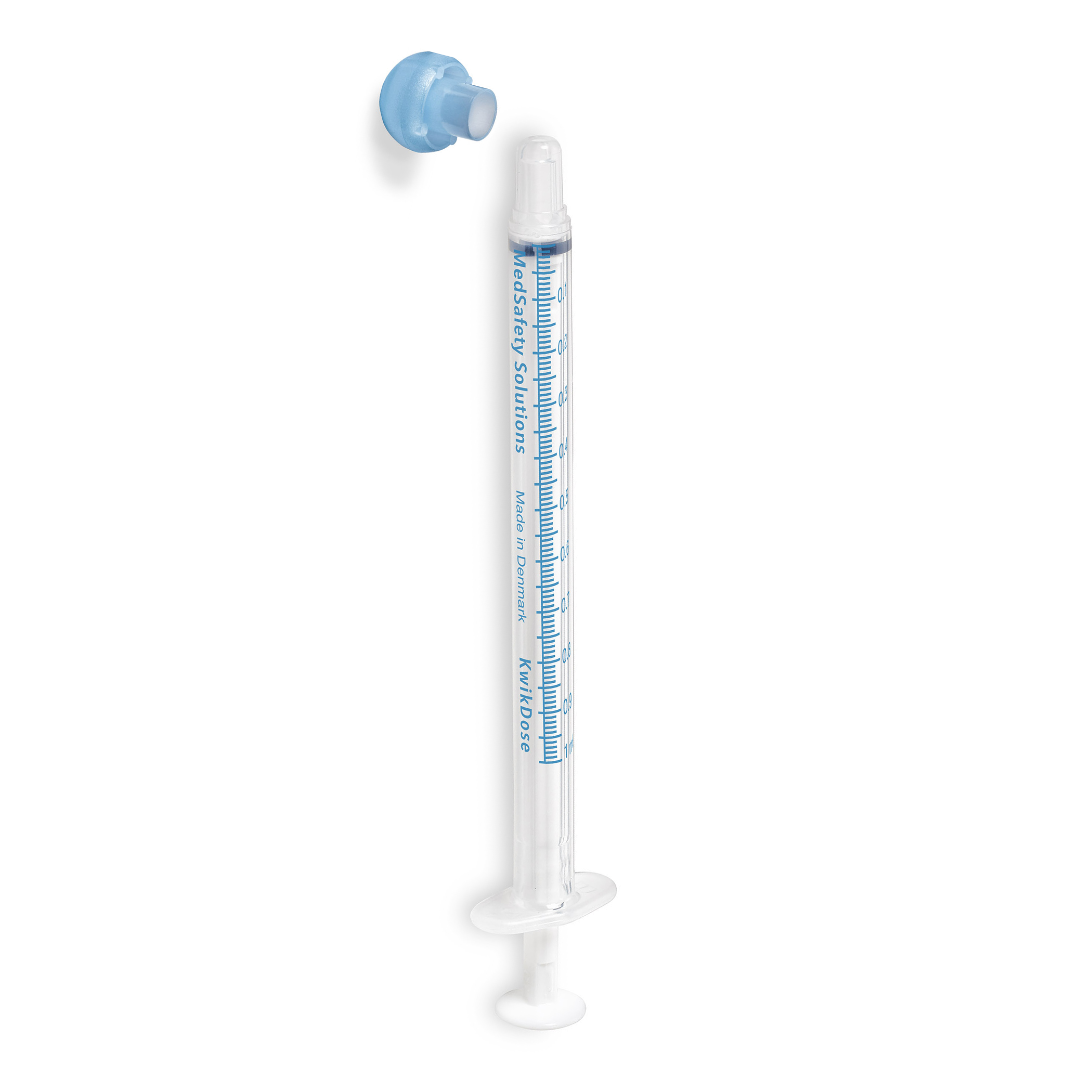 Syringes, Oral Dispensing (Clear w/ Blue Tip Caps, 1 mL)