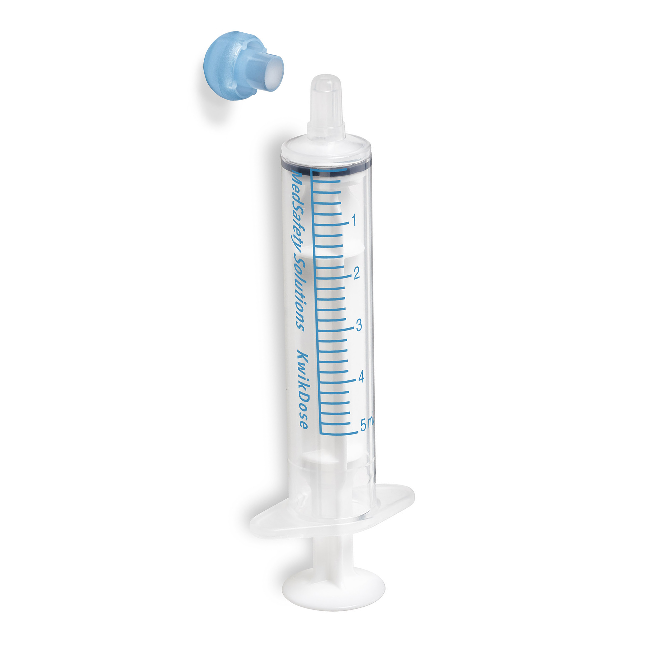 Syringes, Oral Dispensing (Clear w/ Blue Tip Caps, 5 mL)