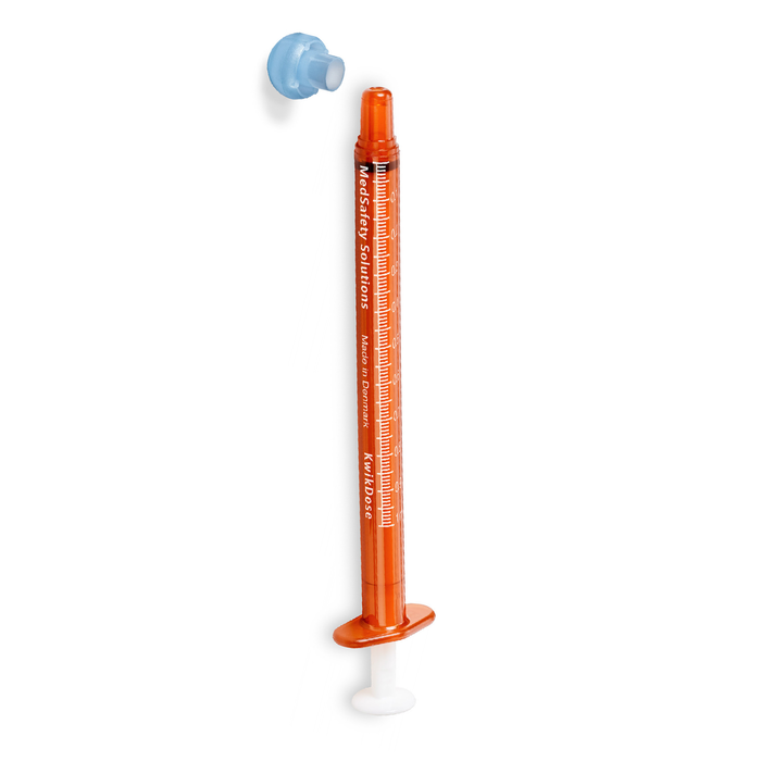 Syringes, Oral Dispensing (Amber w/ Blue Tip Caps, 1 mL)