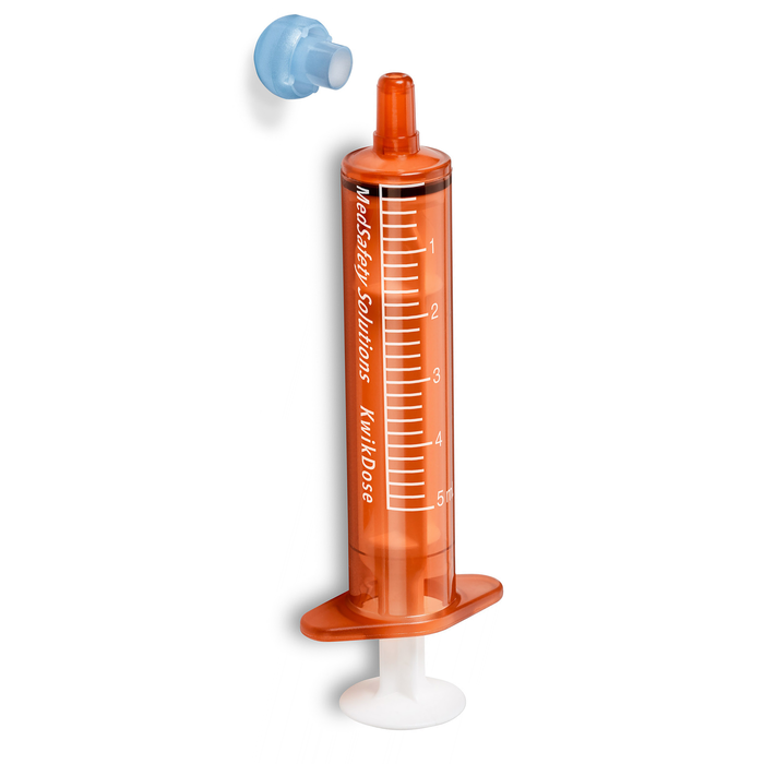 Syringes, Oral Dispensing (Amber w/ Blue Tip Caps, 5 mL)