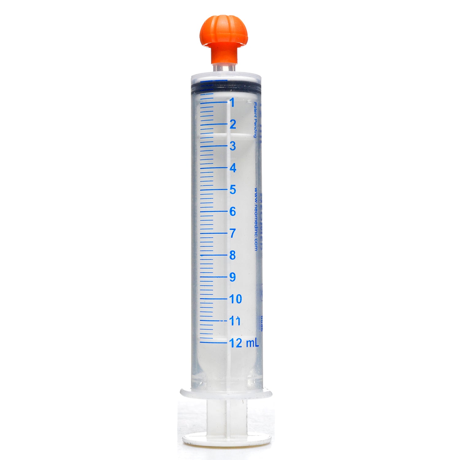 Syringes, Oral Dispensing (Clear w/ Orange Tip Caps, 12 mL)