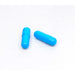 Size #0-Powder Blue/Powder Blue - Gelatin Capsules Close Up Individual Capsules